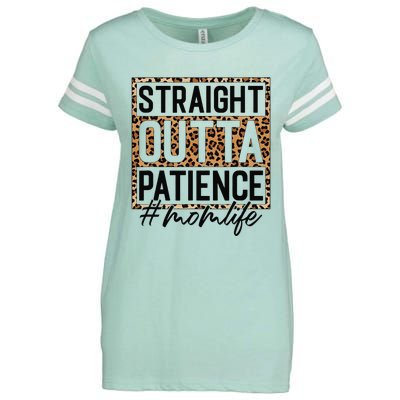 Straight Outta Patience Hashtag Mom Life Humor Mother's Day Enza Ladies Jersey Football T-Shirt