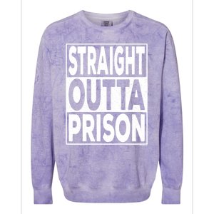 Straight Outta Prison Gift Colorblast Crewneck Sweatshirt