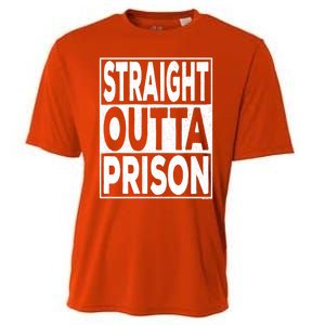 Straight Outta Prison Gift Cooling Performance Crew T-Shirt