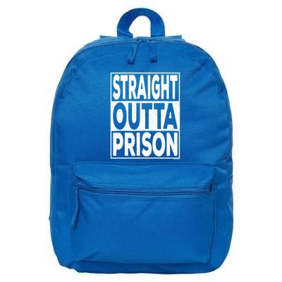 Straight Outta Prison Gift 16 in Basic Backpack