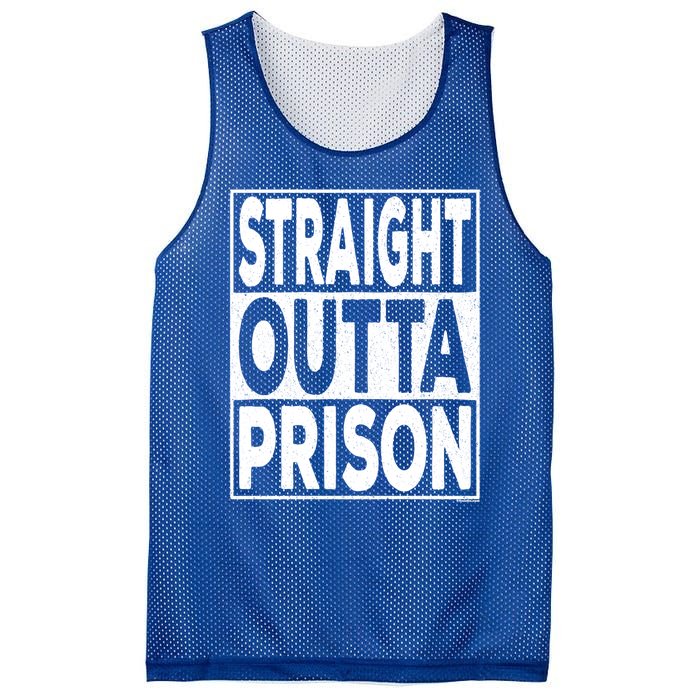 Straight Outta Prison Gift Mesh Reversible Basketball Jersey Tank