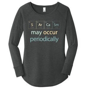 Sarcasm Occur Periodically Scientist Chemistry Elements Joke Women's Perfect Tri Tunic Long Sleeve Shirt