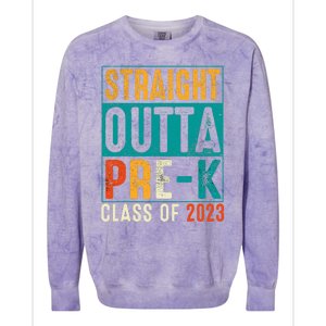 Straight Outta Pre K Preschool Graduation Gifts Colorblast Crewneck Sweatshirt