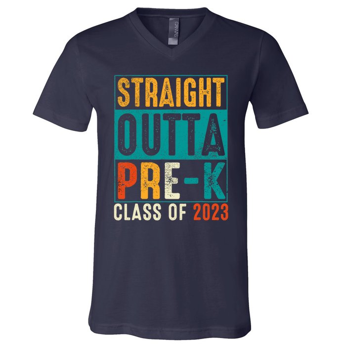 Straight Outta Pre K Preschool Graduation Gifts V-Neck T-Shirt