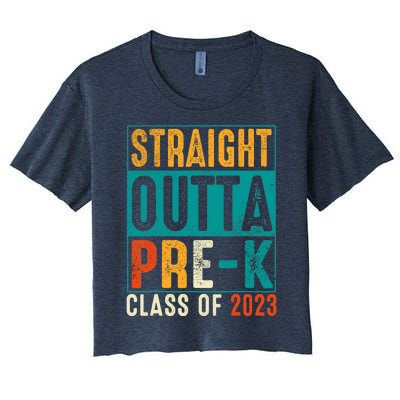 Straight Outta Pre K Preschool Graduation Gifts Women's Crop Top Tee