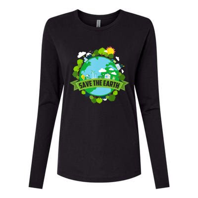 Save Our Planet Earth Day Meaningful Gift Womens Cotton Relaxed Long Sleeve T-Shirt