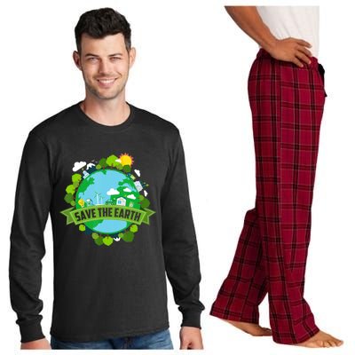 Save Our Planet Earth Day Meaningful Gift Long Sleeve Pajama Set