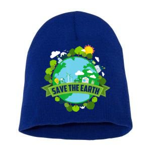 Save Our Planet Earth Day Meaningful Gift Short Acrylic Beanie