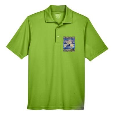 Save Our Planet Whales Need Oceans Meaningful Gift Men's Origin Performance Pique Polo