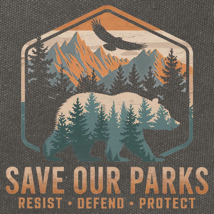 Save Our Parks Resist National Park Protect Alt Us Parks Cotton Canvas Backpack