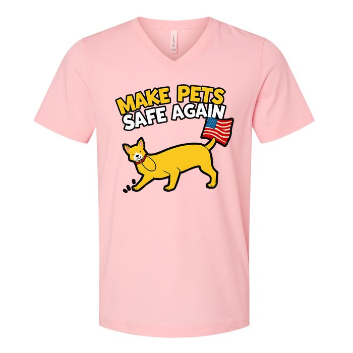 Save Our Pets Cats 2024 Make Pets Safe Again V-Neck T-Shirt