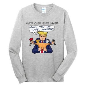 Save Our Pets Cats 2024 Make Pets Safe Again Vote Trump Tall Long Sleeve T-Shirt