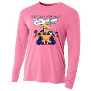 Save Our Pets Cats 2024 Make Pets Safe Again Vote Trump Cooling Performance Long Sleeve Crew