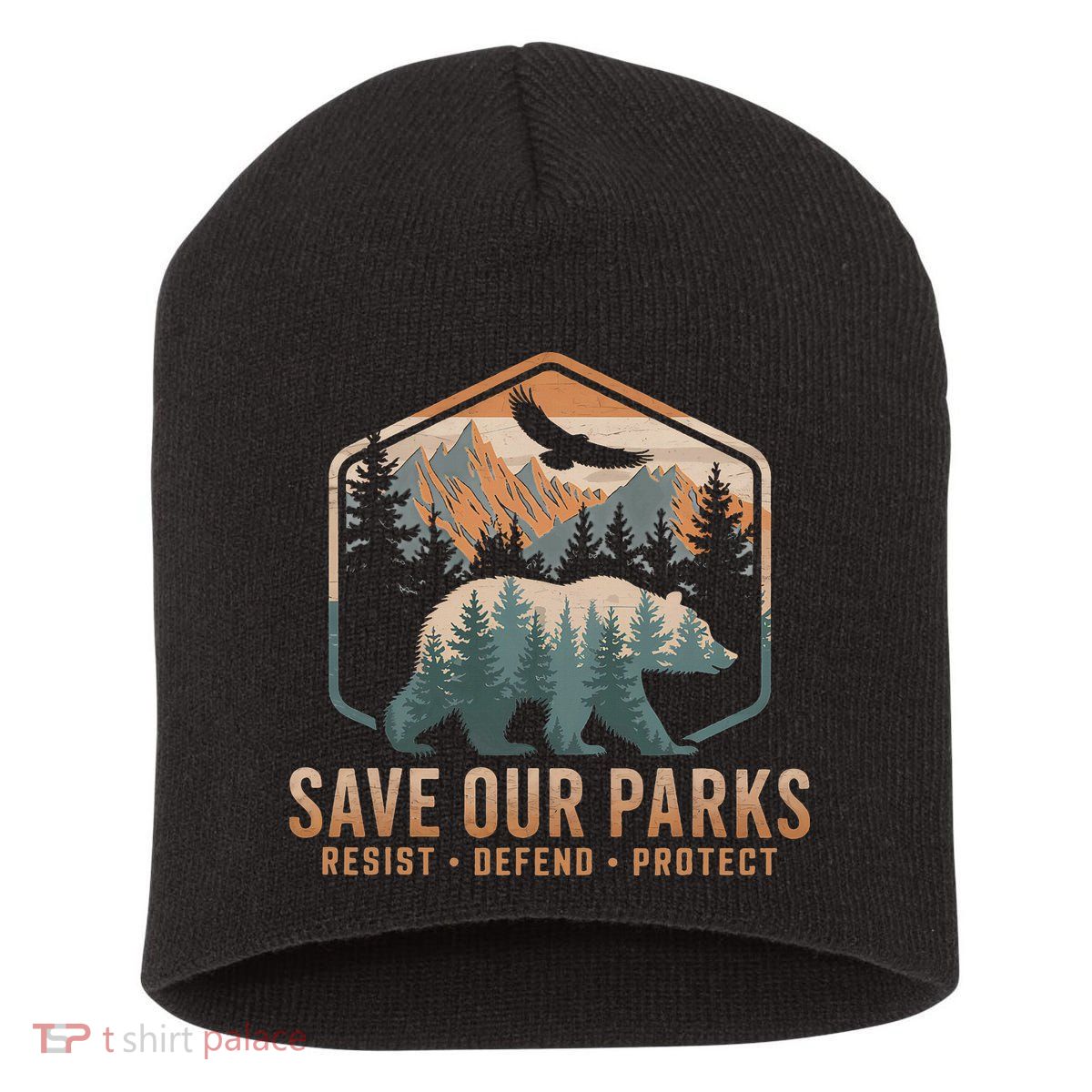 Save Our Parks Resist National Park Protect Alt Us Parks Short Acrylic Beanie