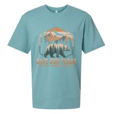 Save Our Parks Resist National Park Protect Alt Us Parks Sueded Cloud Jersey T-Shirt