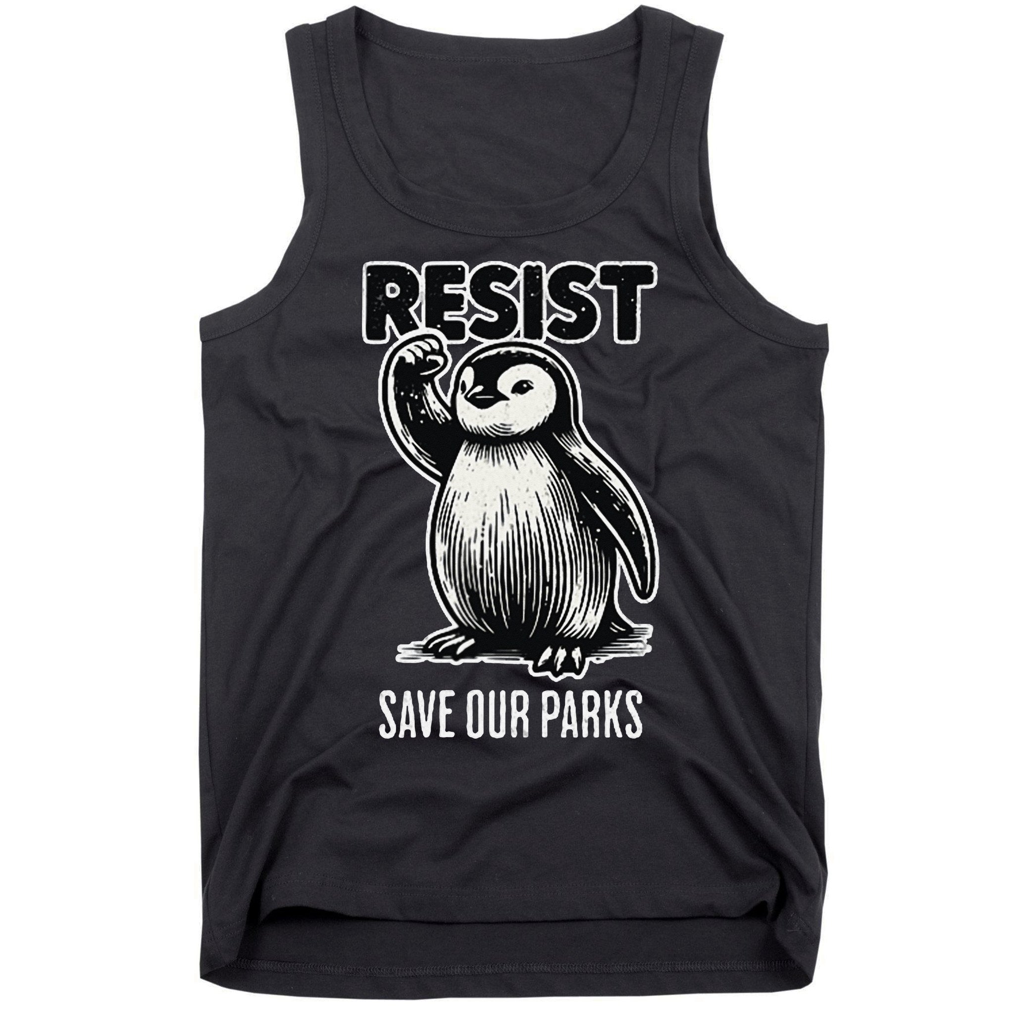 Save Our Parks Pocket Penguin Resist Protest National Parks Tank Top