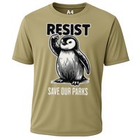 Save Our Parks Pocket Penguin Resist Protest National Parks Cooling Performance Crew T-Shirt