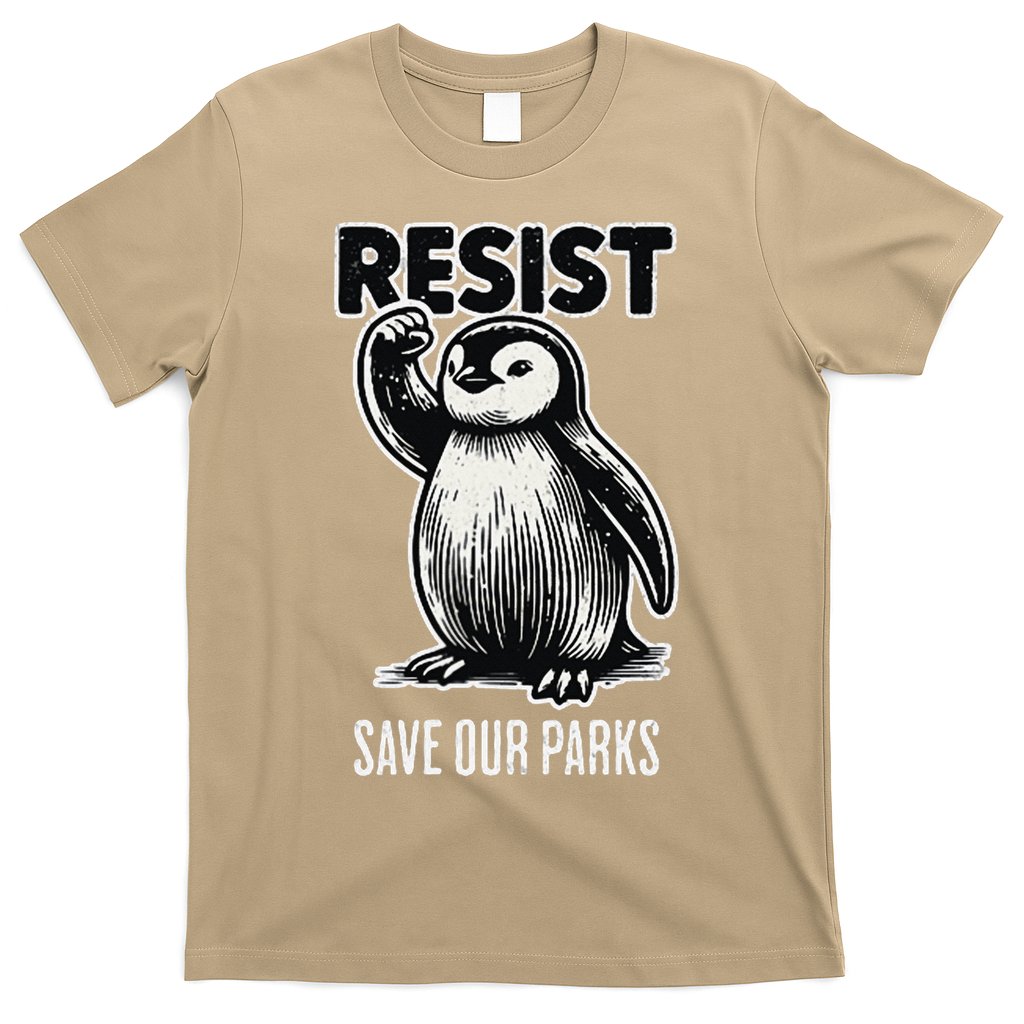 Save Our Parks Pocket Penguin Resist Protest National Parks T-Shirt