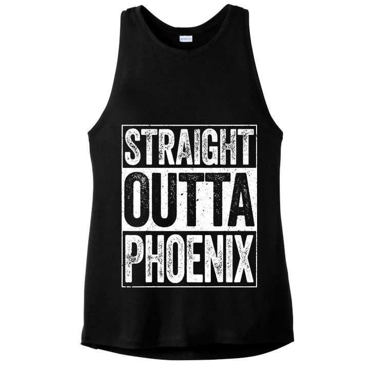 Straight Outta Phoenix Arizona State Ladies PosiCharge Tri-Blend Wicking Tank