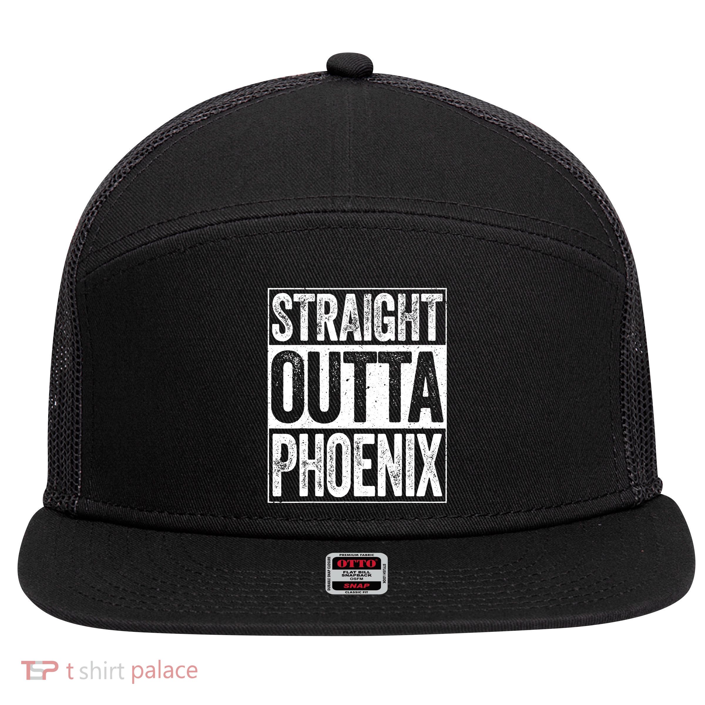 Straight Outta Phoenix Arizona State 7 Panel Mesh Trucker Snapback Hat