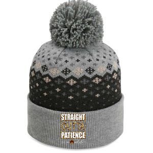 Straight Outta Patience Momlife Leopard Print Mothers Day Gift The Baniff Cuffed Pom Beanie