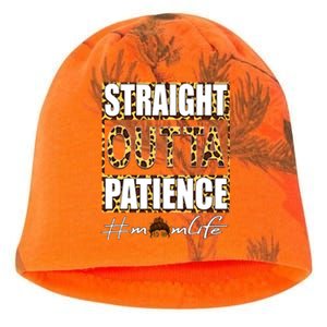 Straight Outta Patience Momlife Leopard Print Mothers Day Gift Kati - Camo Knit Beanie