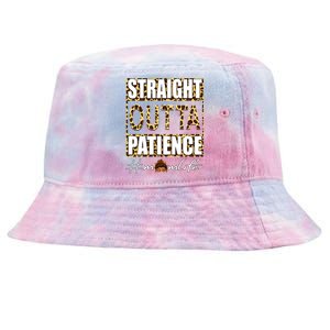 Straight Outta Patience Momlife Leopard Print Mothers Day Gift Tie-Dyed Bucket Hat