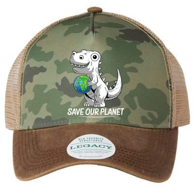 Save Our Planet Earth Day 2024 T Rex Environment Legacy Tie Dye Trucker Hat