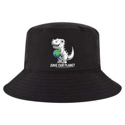 Save Our Planet Earth Day 2024 T Rex Environment Cool Comfort Performance Bucket Hat