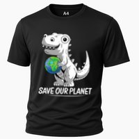 Save Our Planet Earth Day 2024 T Rex Environment Performance Shirt