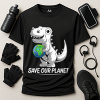 Save Our Planet Earth Day 2024 T Rex Environment Performance Shirt