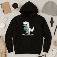 Save Our Planet Earth Day 2024 T Rex Environment Hoodie