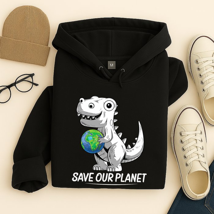 Save Our Planet Earth Day 2024 T Rex Environment Hoodie