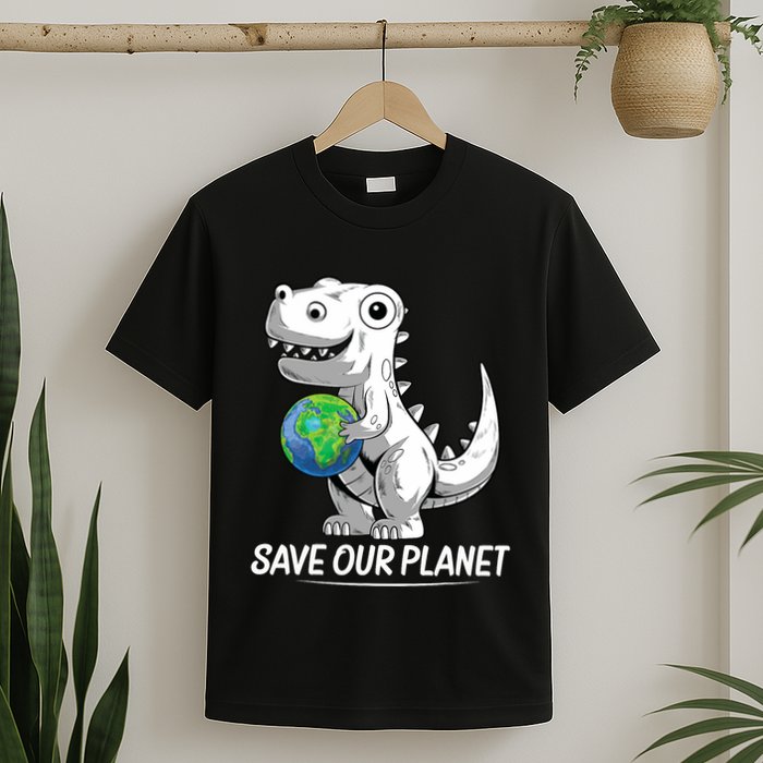 Save Our Planet Earth Day 2024 T Rex Environment T-Shirt