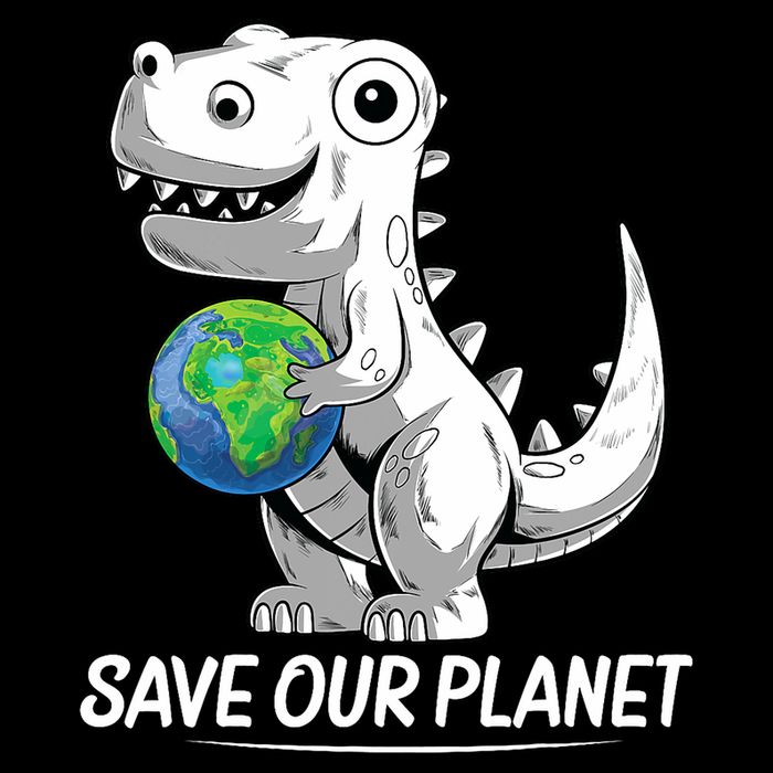 Save Our Planet Earth Day 2024 T Rex Environment Drawstring Bag