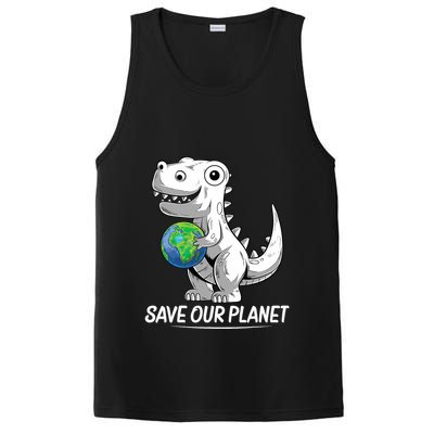 Save Our Planet Earth Day 2024 T Rex Environment PosiCharge Competitor Tank