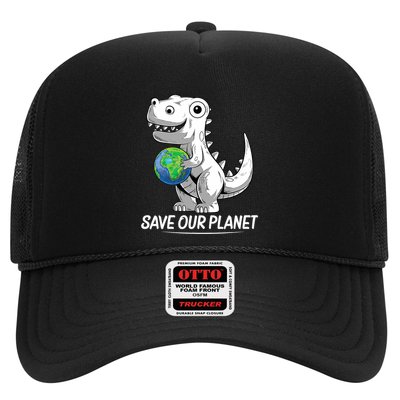 Save Our Planet Earth Day 2024 T Rex Environment Trucker Hat