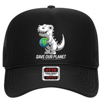 Save Our Planet Earth Day 2024 T Rex Environment Trucker Hat