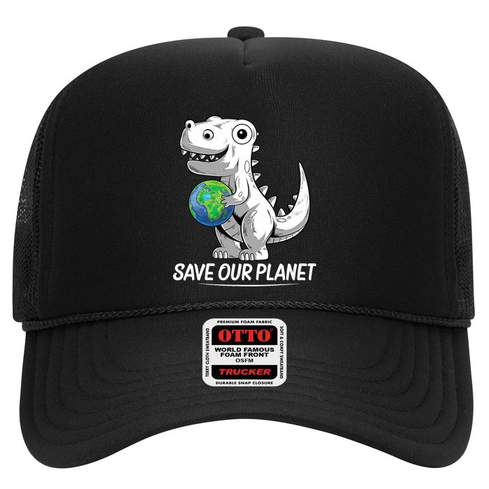 Save Our Planet Earth Day 2024 T Rex Environment Trucker Hat