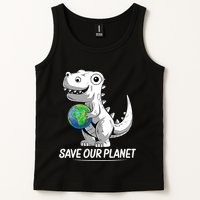 Save Our Planet Earth Day 2024 T Rex Environment Tank Top