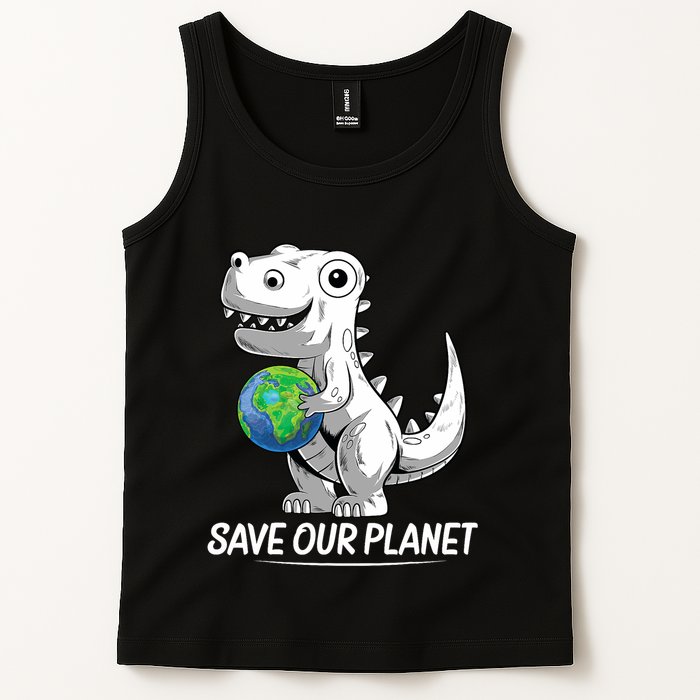 Save Our Planet Earth Day 2024 T Rex Environment Tank Top
