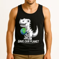 Save Our Planet Earth Day 2024 T Rex Environment Tank Top