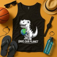 Save Our Planet Earth Day 2024 T Rex Environment Tank Top
