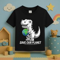 Save Our Planet Earth Day 2024 T Rex Environment Toddler T-Shirt