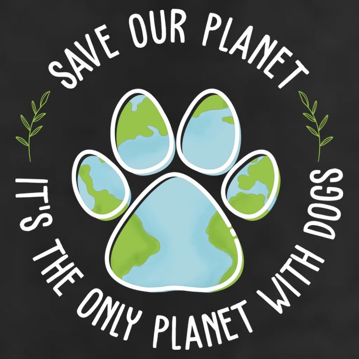 Save Our Planet It's The Only Planet With Dogs Earth Day 7 Panel Mesh Trucker Snapback Hat
