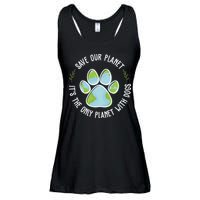 Save Our Planet It's The Only Planet With Dogs Earth Day Ladies Essential Flowy Tank
