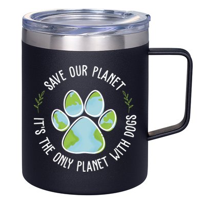 Save Our Planet It's The Only Planet With Dogs Earth Day 12oz Stainless Steel Coffee Mug