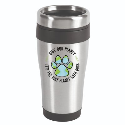 Save Our Planet It's The Only Planet With Dogs Earth Day 16oz Travel Tumbler