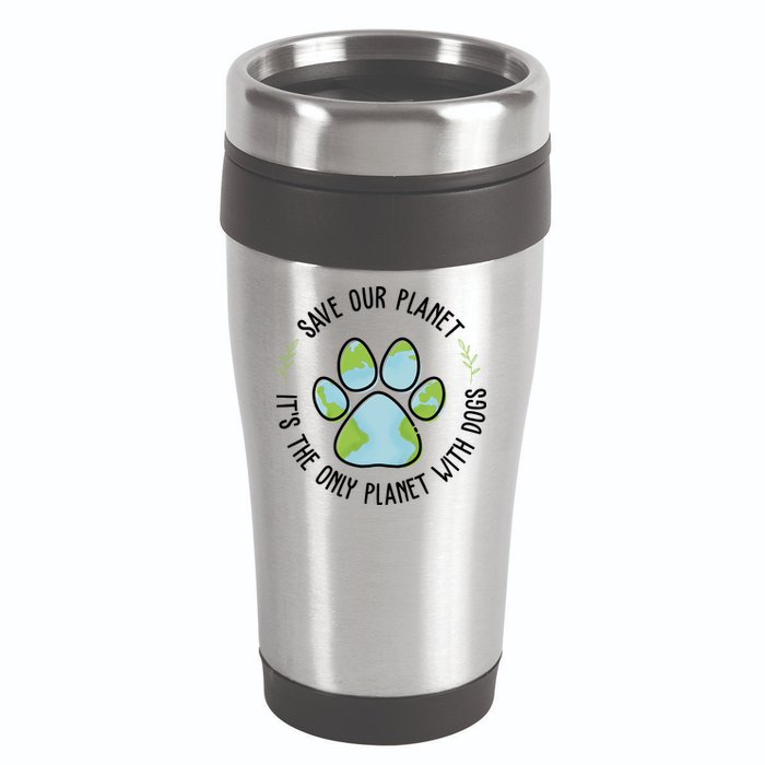 Save Our Planet It's The Only Planet With Dogs Earth Day 16oz Travel Tumbler