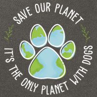 Save Our Planet It's The Only Planet With Dogs Earth Day Cotton Canvas Backpack